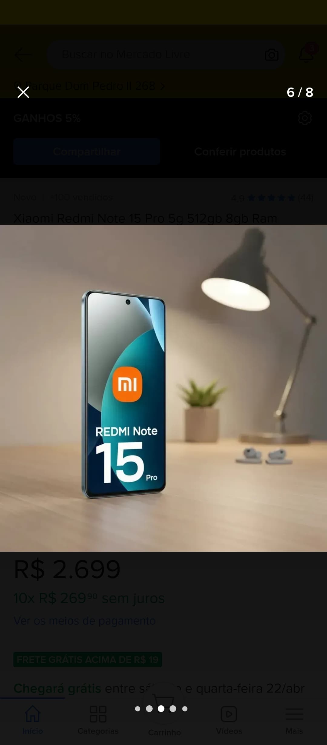 Xiaomi Redmi Note 15 Pro – 512GB (Resistente à Água)